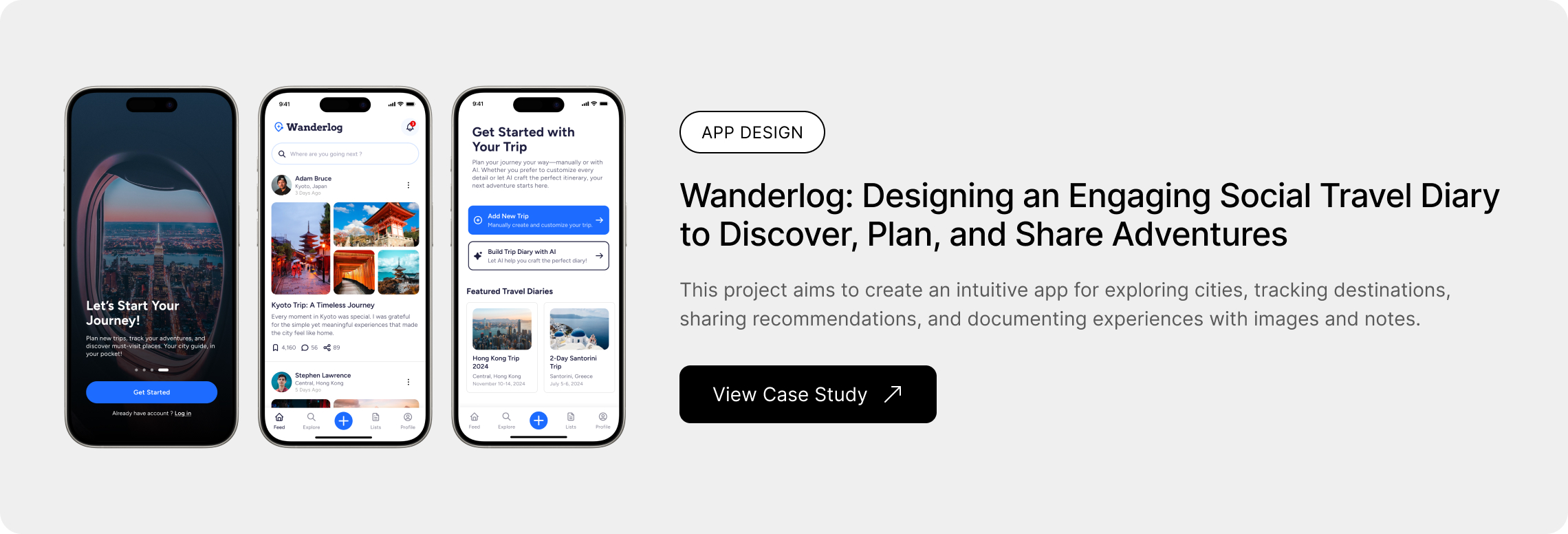 Social Travel Diary App