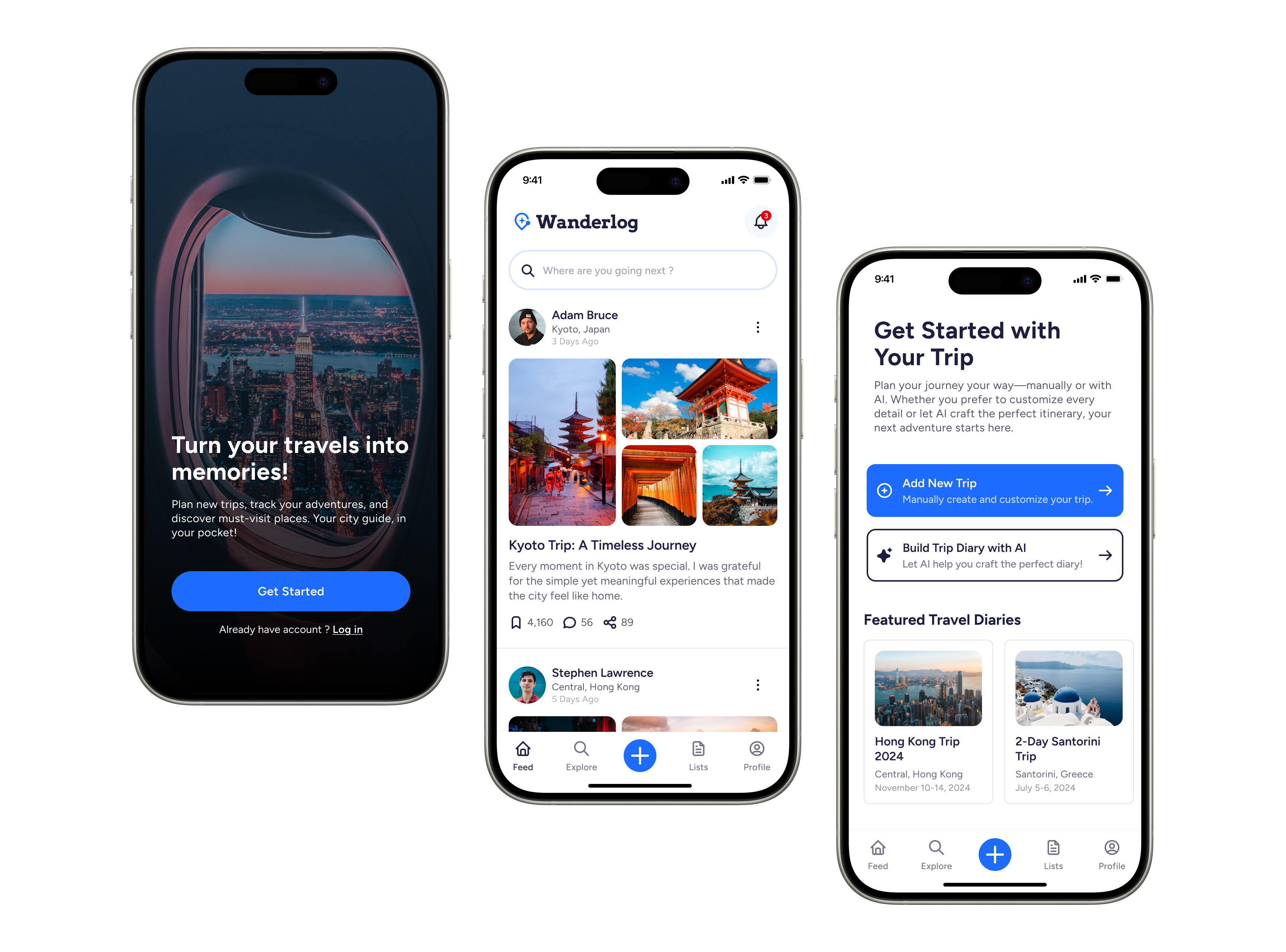 Social Travel Diray App